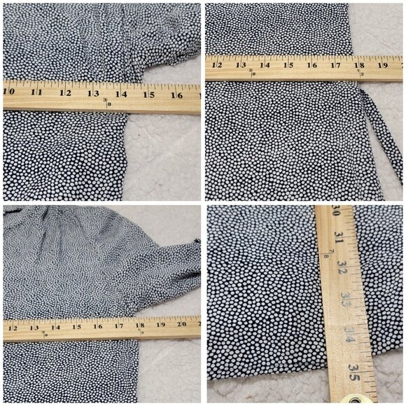 Boden Womens Blue White Polka Dots Half Button Up Dress Long‎ Sleeve Size 6R - Picture 10 of 11